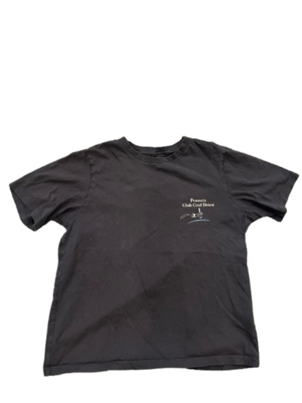 Uniqlo Black Peanuts 'Club Cool Down' Graphic Short Sleeve Tee
